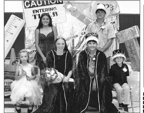 The 2023 Dupree High School Homecoming Royalty includes (front, l-r) Princess Logen Albertson-Birkeland, Queen Taylee Jewett, King Elijah Brewer, and Prince Hendrix Emery. In the back row (l-r) are First runner-up to the Queen - Kamari Jensen and first runner-up to the King - Bobby Brewer. Photo by Patty Peacock