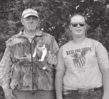 Jason and Megan Hulm raise cattle, sheep, wheat and corn west of Glad Valley. They also have a business, Crappie Creek Feeds.