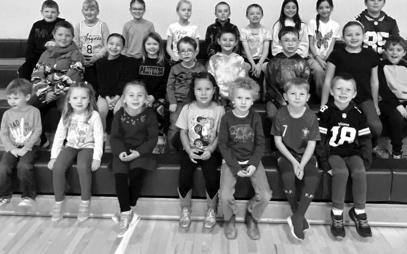 FRONT (L-R): Kazmer Lamb, Jessa Aberle, Remi Aberle, Kinzley Bad Warrior, Cayne Gill, Brady Biegler, Trevor Aberle; 2ND ROW: Hank Anderson, Marie Bad Warrior, Kinzlee Gray, Cooper Gray, Korbin Vogel, Zeph Jewett, Mine’ Baker, Milo Linderman; 3RD ROW: Liam Handeland, Isaac Schweitzer, Raelyn Quaschnick, Kendyl Gill, Camden Goldade, Ben Mareska, River Mowrer, Haylee Thompson, Brayden Meier.