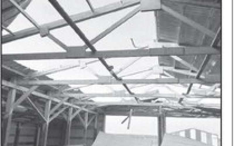 Straight-line winds up to 80 mph tore the roof off