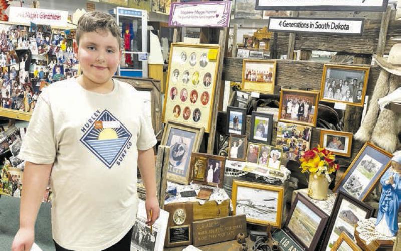 Westyn Pesicka found a picture of himself in the Ranch &amp;amp; Rodeo exhibit.
