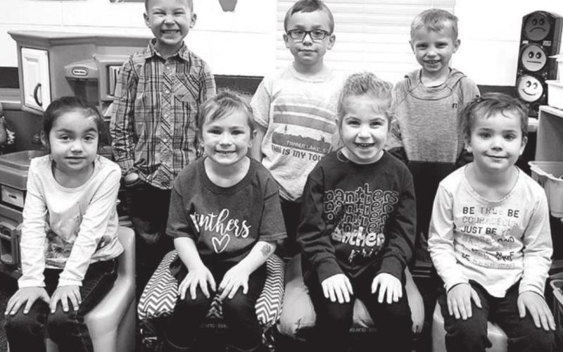 FRONT (L-R): Jorja Cavanaugh, Clara Nilson, Rose Maher, Cassidy Winterberg; BACK: Brock Locken, Zephaniah Jewett, Barrett Hermes. NOT PICTURED: Sophia Ley.