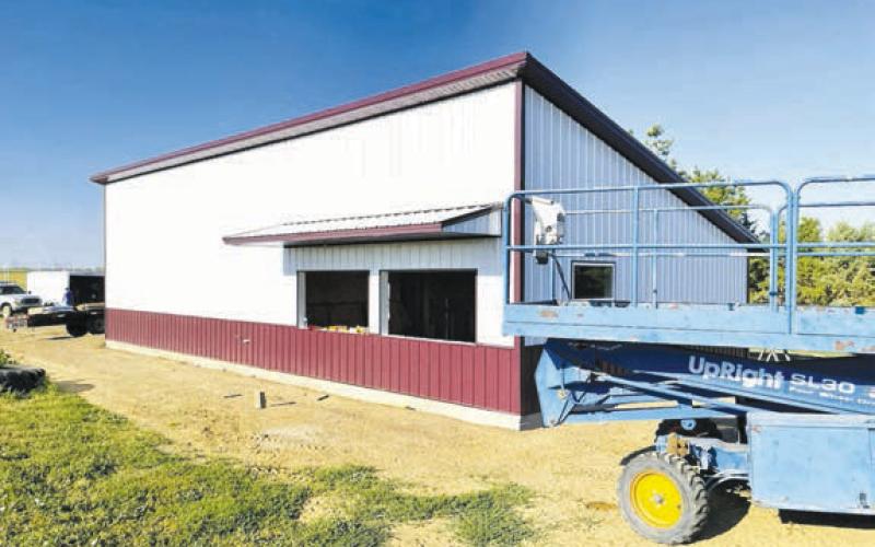 A new concession stand/rest room building under construction at Doug Kraft Field is scheduled to be ready for the first home game. Octa Flex of Timber Lake is the main contractor and several others are involved.