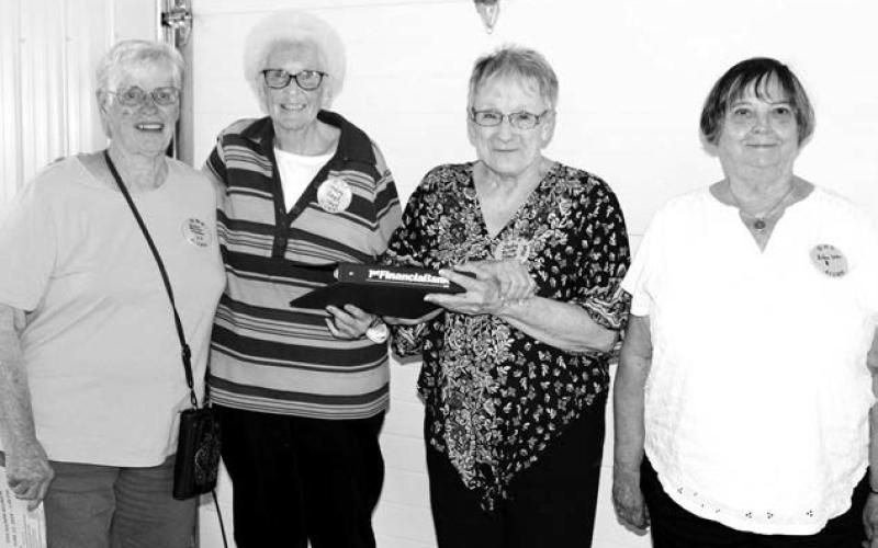 DHS Class of 1964: Graduates from the DHS Class of 1964 attending the alumni reunion at Pioneer Days were (l-r) Arlene (Oster) Hermsen, Judy (Miller) Stout, Mary Gage, and Sandra (Denton) Erdman. Photos by Patty Peacock