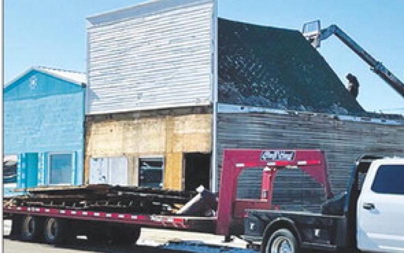 The original First State Bank building, one of the oldest structures on Timber Lake’s Main Street, was demolished last week.