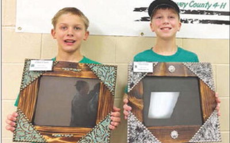 Ag Awards. Beginner Ag: Isaac Zeug; Junior Ag: Gracen Gill. Not pictured: Senior Ag - Raelynn Vines.