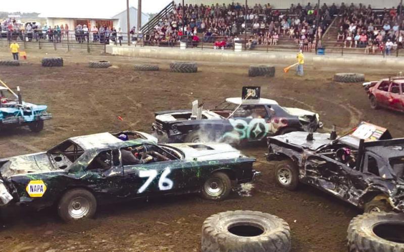 The Days of 1910 Demolition Derby always draws a large crowd and a strong field of drivers. Two-time defending champion Derrick Orth of Mobridge is not entered in this year’s event, meaning top money and a cool trophy will go home with someone new in the Limited Weld Class. Derby action gets underway at 6:30 p.m. Friday, July 28. Photo by Jon Flatland