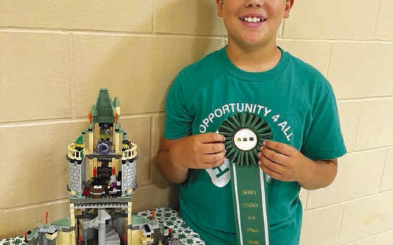 4-Her Glen Mowrer received the overall champion ribbon for a castle he created from Legos. Photos by Kathy Nelson