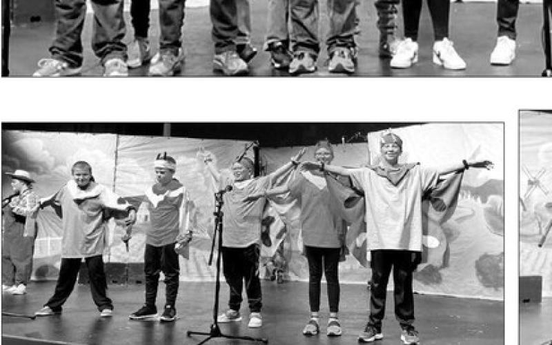 The Butterflies. L-R: Conrad Muller, Nathaniel O’Bryan, Garrett Nilson, Maya Biegler, Gracen Gill