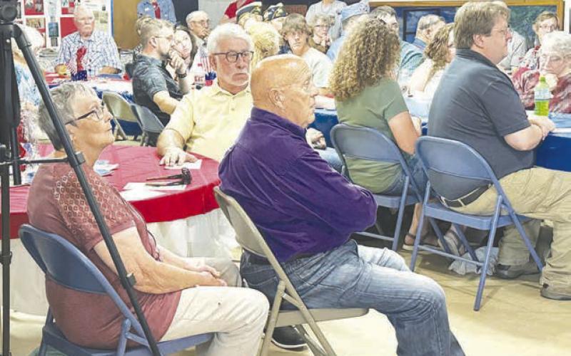 Betty Bachman Olson (left) and her husband Mike of Martin attended the dedication ceremony. Betty was engaged to Vern when he was sent to Vietnam. He sent money to his mother with instructions to buy a bouquet of roses for Betty on her birthday. Vern left for Vietnam in June, 1968 and died there in September that year.