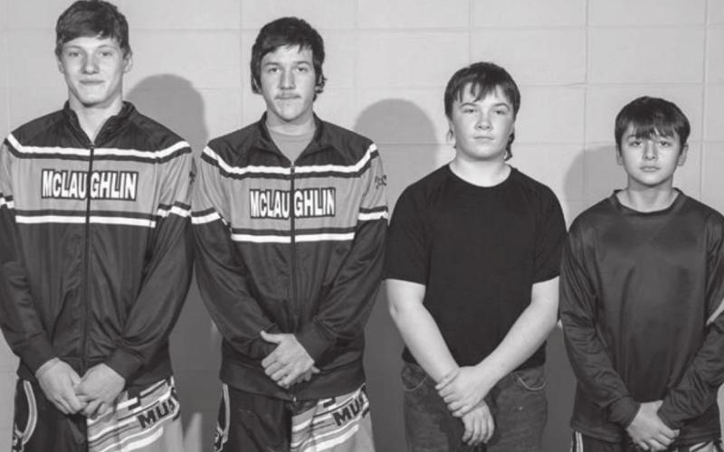 McLaughlin/Timber Lake Wrestlers (L-R): Thane Keller, Carson Schrempp, Brady Maher, Ethan Ward.