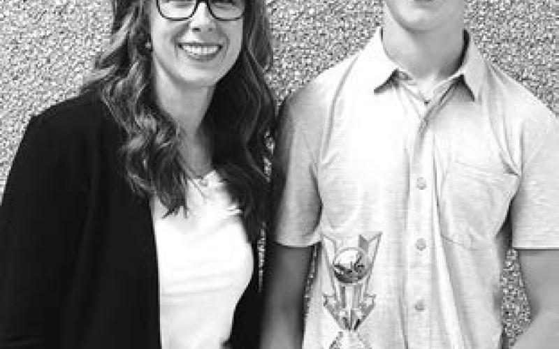 Colette Schaffer (teacher) presented the studio award to Owen Schweitzer.