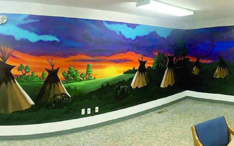 Eagle Butte artist overhauls CRST Wellness Center walls