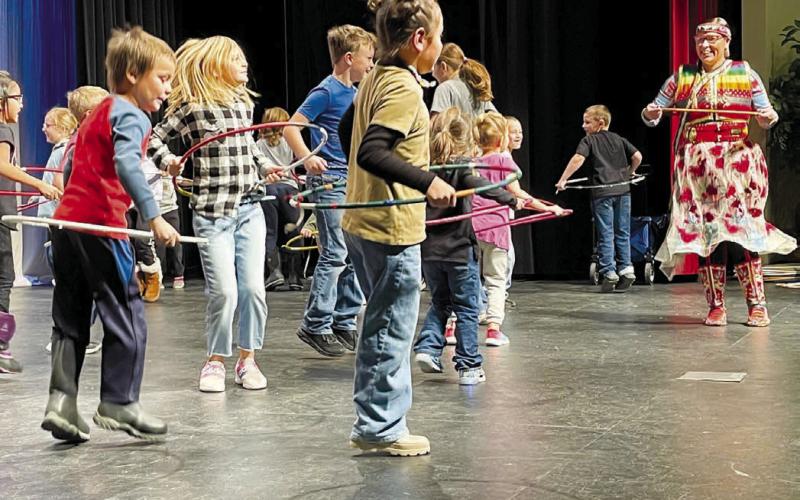 Starr Chief Eagle brings hoop dance to students