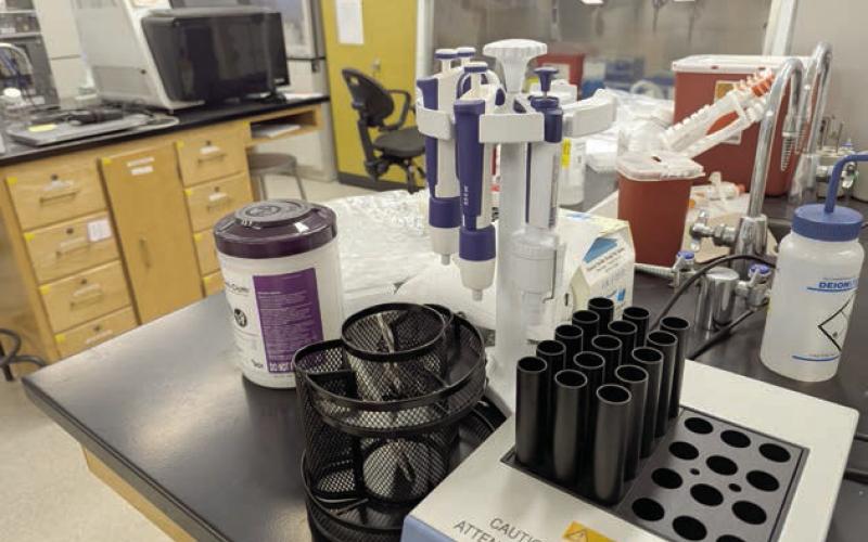 Testing equipment at the Native BioData Consortium laboratory in Eagle Buttle. Photo by John Hult/South Dakota Searchlight