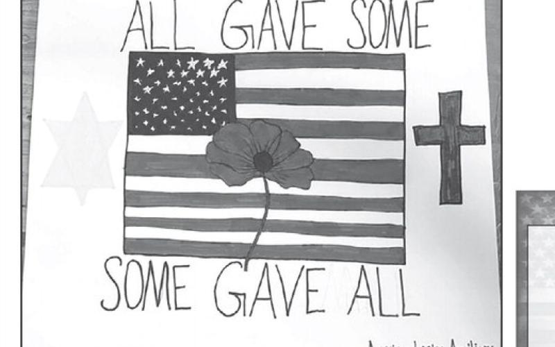 Ruby Maher, an eighth grader at Timber Lake Middle School, submitted this second place entry in the Poppy Poster Contest sponsored by the Timber Lake and Isabel American Legion Auxiliary.