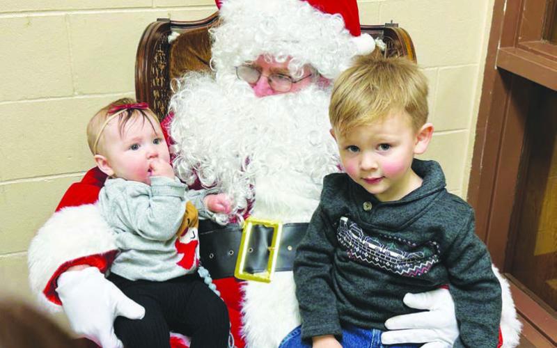 On Santa’s lap