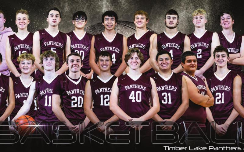 Timber (L-R): Isaiah Ducheneaux , Kyler Bollinger, Chase Marshall, Brandt Ducheneaux, Dixon Booth, Nate Schaffer, Jaiden Ducheneaux, Patrick Marshall, Kedrick Martin, Chazz Gabe; BACK: Jayden Miller, Gracen Hansen, Trenton Hansen, Aidan Rough Surface, Tristan Dupris, Hank Kraft, Jayce Lawrence, Brady Sandquist, Tell Murray, Hunter Schrempp.