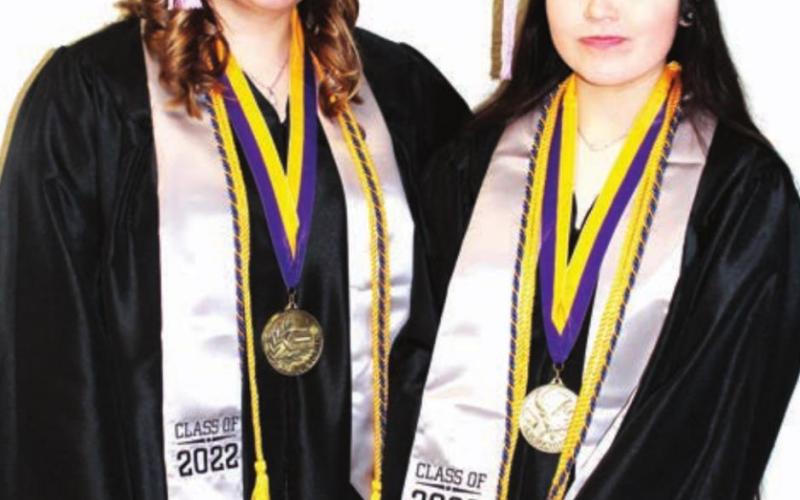 Dupree Valedictorian Erin Lemke and Salutatorian Taylor Sierra.