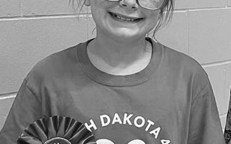 Stella Nilson won the grand champion ribbon at the Dewey County Fair Cookie Contest.