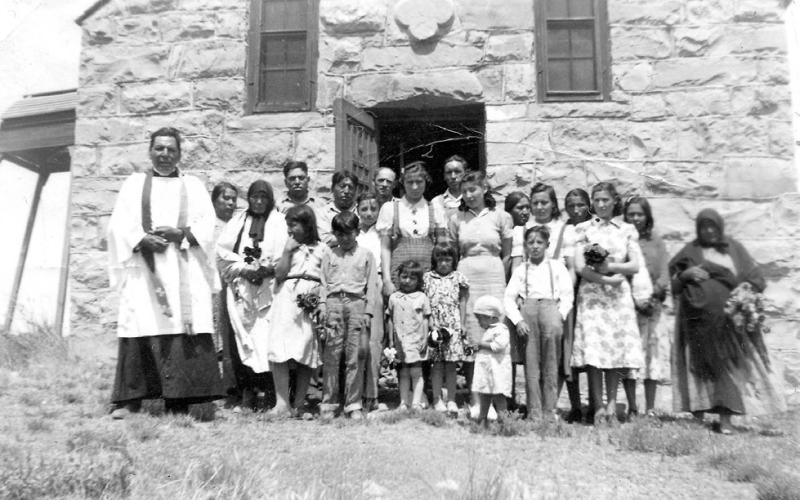A gathering at the Holy Spirit Episcopal Chapel in 1939.