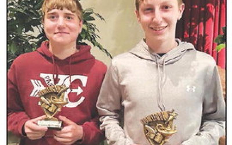 Freshman Top Scholars: (l-r) Thomas Holzer and Hudson Gill
