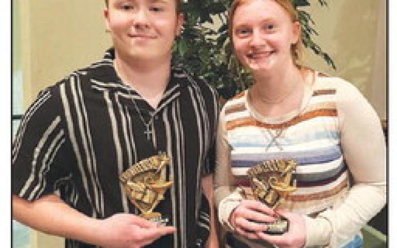Junior Top Scholars: (l-r) Gabe Keller and Jordan Jones