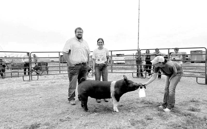 The grand champion 4-H market swine was shown by Merissa Meyer.