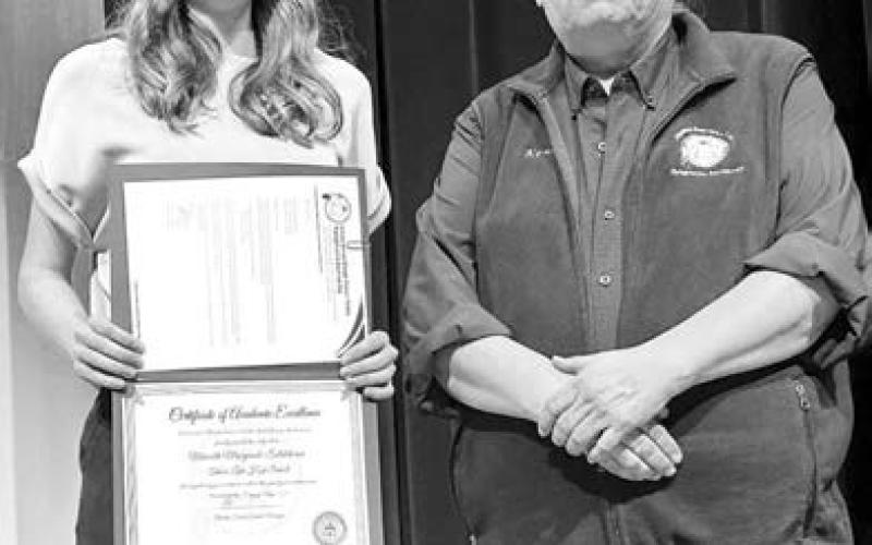 Meredith Maciejewski received a $250 salutatorian scholarship.