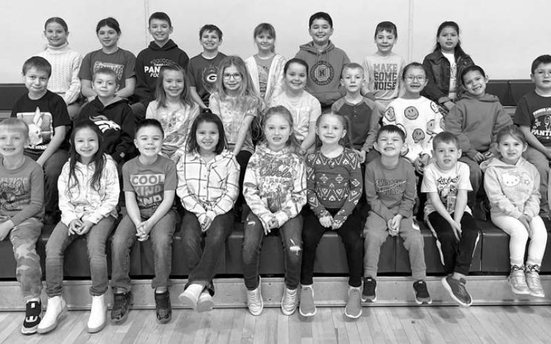 FRONT (L-R): Lincoln Biegler, Taylor Dupris, Dylan DuPreez, Charlie Taylor, Lyllian Tesch, Emma Schlosser, Koleson Long, Cade Linderman, Thea Eigelaar, Rhett Aberle; 2ND ROW: Quayde Gill, Ryder Veit, Brie Parker, Rose Maher, Cassidy Winterberg, Andrew Zeug, Blakely Brown Otter, Kian Rousseau, Blane Biegler; 3RD ROW: Sophia Gross, Finley Boldt, Colton Mowrer, Barrett Maciejewski, Cecelia Muller, Luhan Fourie, Stetson Schweitzer, Brooklyn Longbrake.