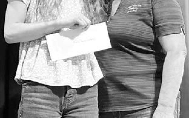 Natalie Lawrence received the Frank Seiler Memorial Scholarship presened by Donna Seiler and family.