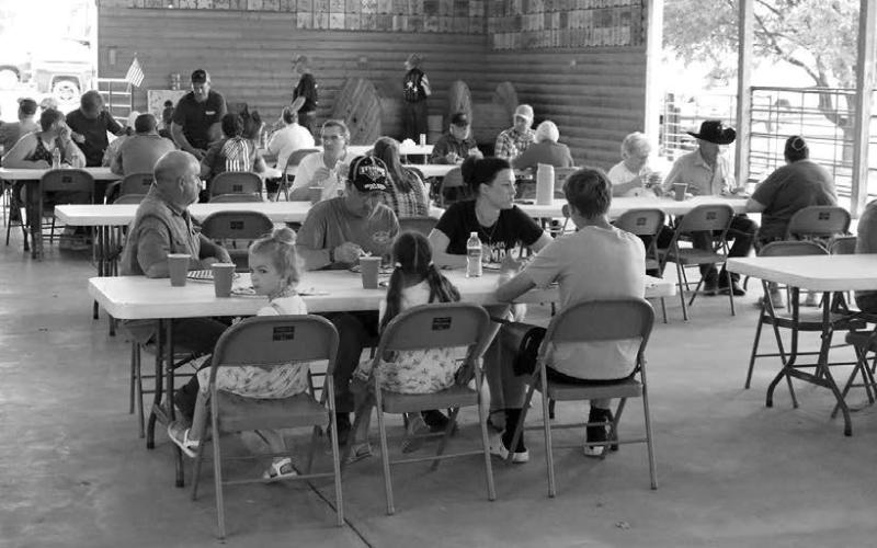 About 100 residents and guests enjoyed hamburgers, brats and a lot more during the Isabel Community 4th of July Potluck sponsored by the Isabel Future Visions group on Friday evening, July 4 the Pavilion at the Community Center before enjoying an impressive fireworks show courtesy of the Isabel Fire Department at dusk. Photo by Jon Flatland