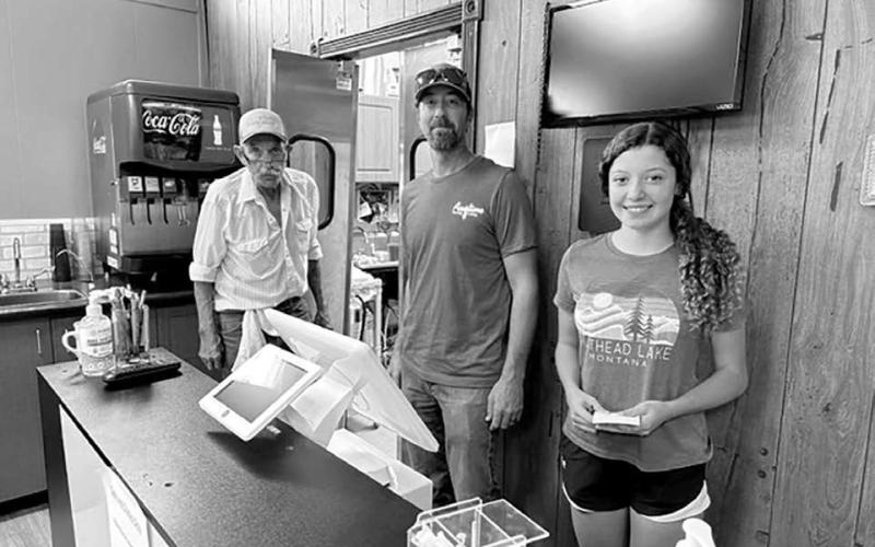 Opening day at the cafe