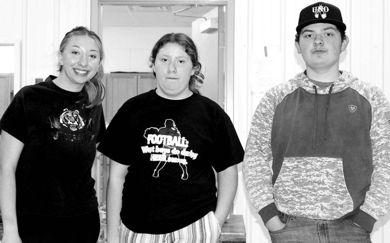 This team won the Ziebach County 4-H Chopped contest with their Stuffed Shells. (L-R): Zoey De La Rosa, Gabby De La Rosa, and Maverick Lemke.