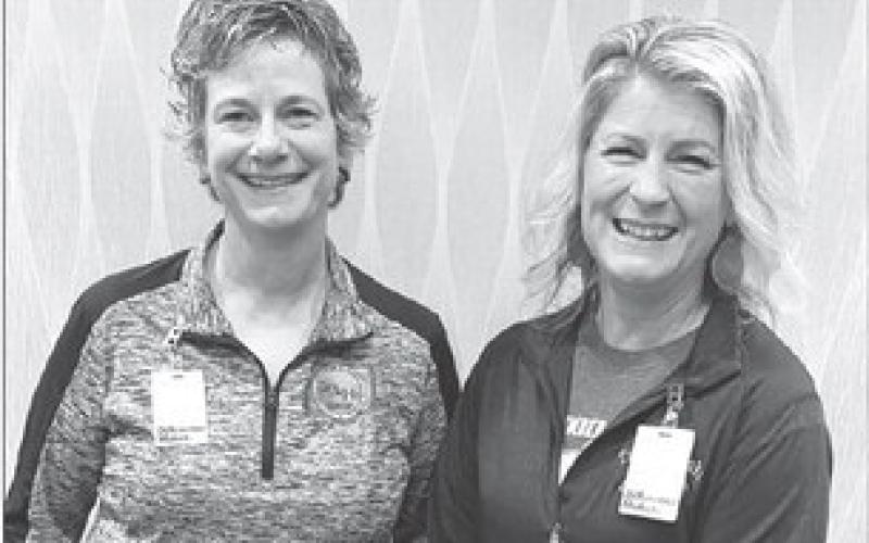 Danae Paxton (RIGHT), Timber Lake Elementary School Principal, was nominated for the Innovator of the Year award by the S.D. Elementary Principals Association. She is pictured with Gail Krause of Hamlin School District, who received the award.