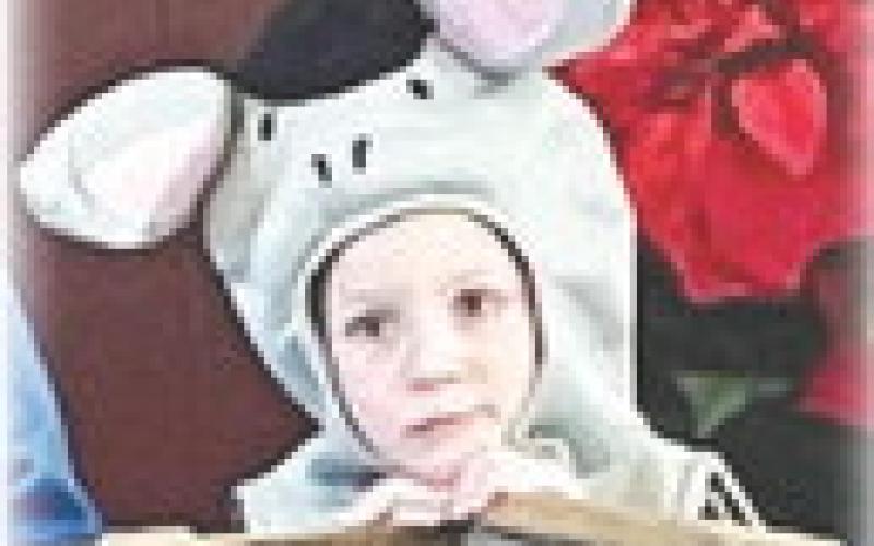 Andrew Zeug as a donkey in the United Parish Christmas program