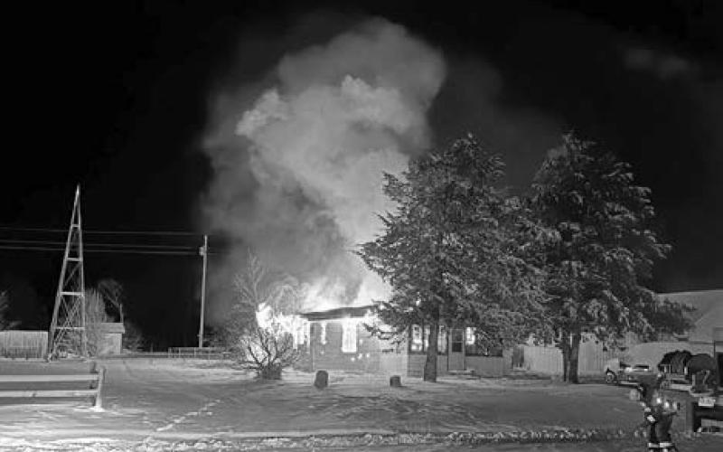 The Timber Lake Volunteer Fire Department responded