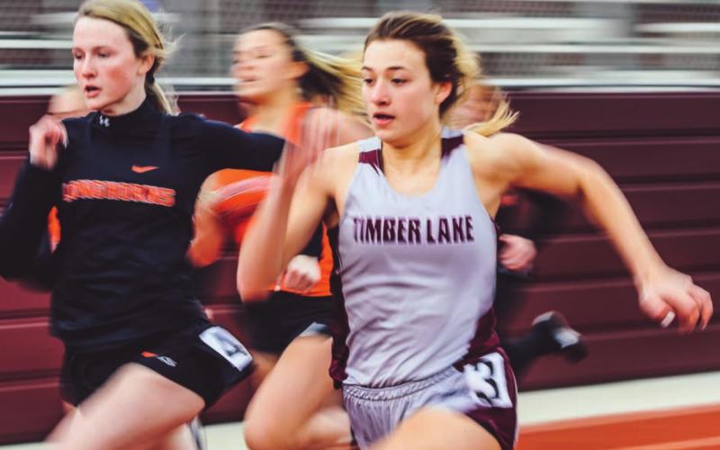Junior Shay Kraft has been a blur on the track this season, including a May 4 meet at Eureka where she won the 100 and 200 meter races.