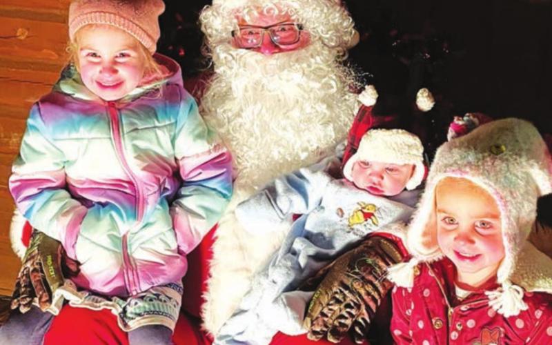 Santa Claus hears wish lists