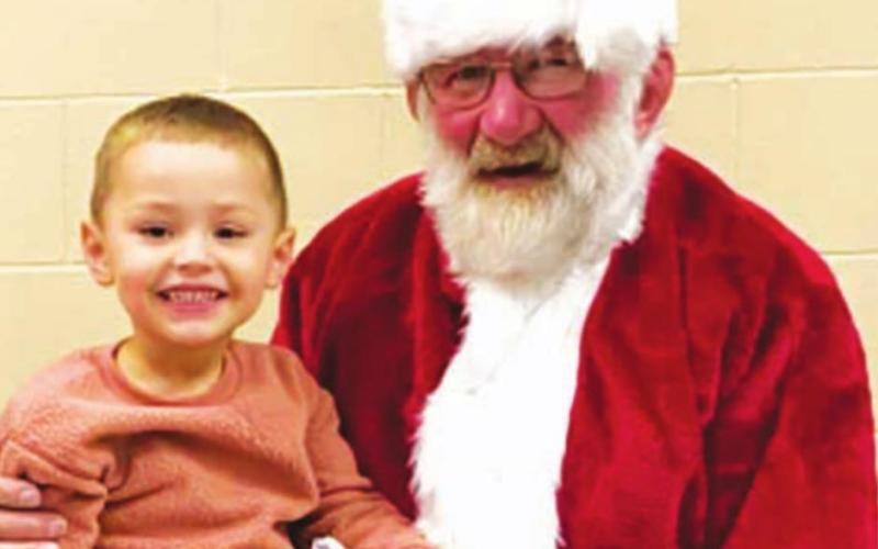 Santa Claus hears wish lists