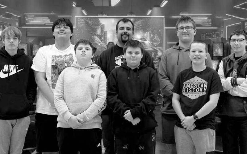 The Timber Lake eSports team was among those competing at the State eSports Tournament in Aberdeen. The team consists of Front, l-r: Nathanial O’Bryan, Conrad Muller, Garrett Nilson; Back: Brody Ellison, Ethan Swift Hawk, Coach Jakways Mendoza, Evan Schweitzer, Johnny Hoyt.