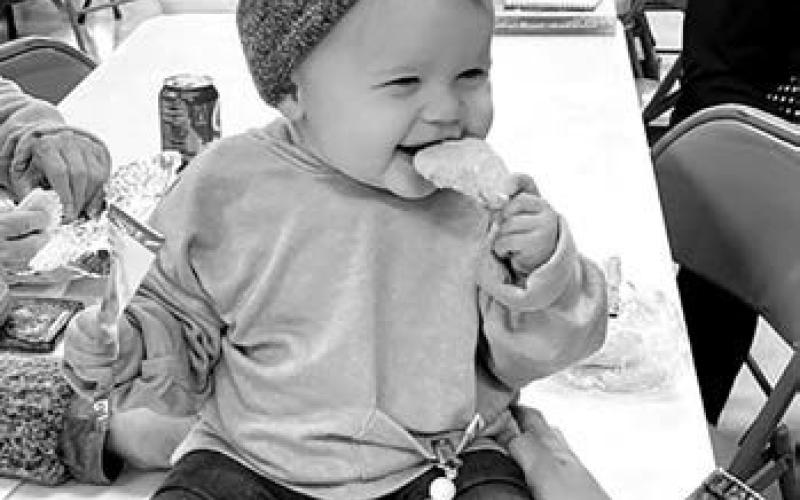 The tasty treats were the most important thing for Haysley Long at the Timber Lake Craft Fair.
