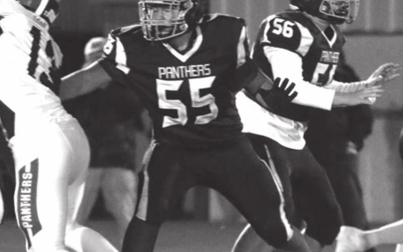 Timber Lake’s AJ Lindskov (55) and Dan Peterson (56) have helped power the Panther offense with their blocking this season.