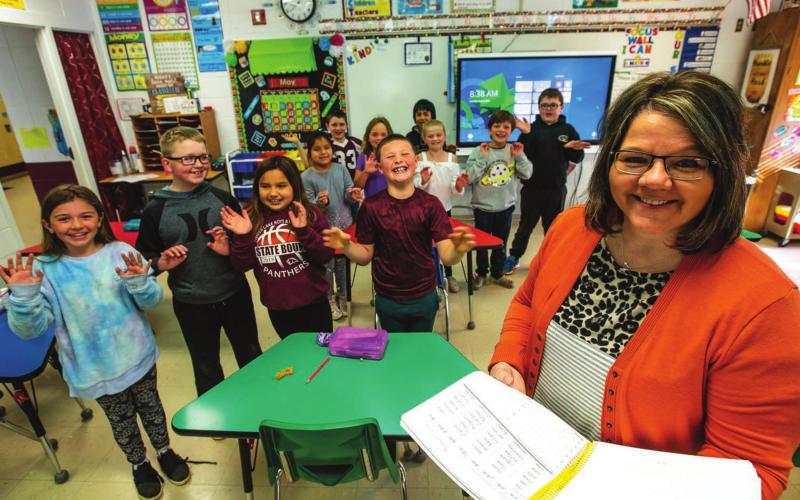 Mrs. Rita Long’s class congratulates her on more than three decades at Timber Lake School. Long is retiring from full time teaching.