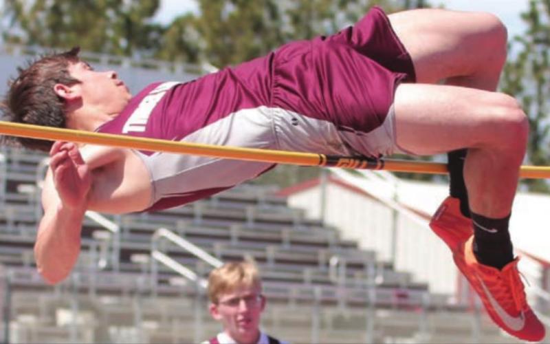 Timber Lake‘s Slater Ducheneaux flew to new heights at the last home meet, setting a new PR by 4 inches.