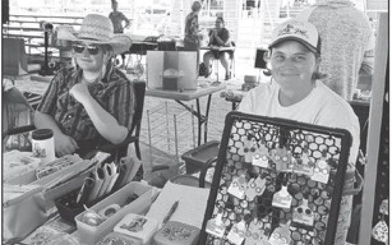 Robin Hulm (right) and her daughter Kimber displayed their creative work at the Days of 1910 Vendor Fair.