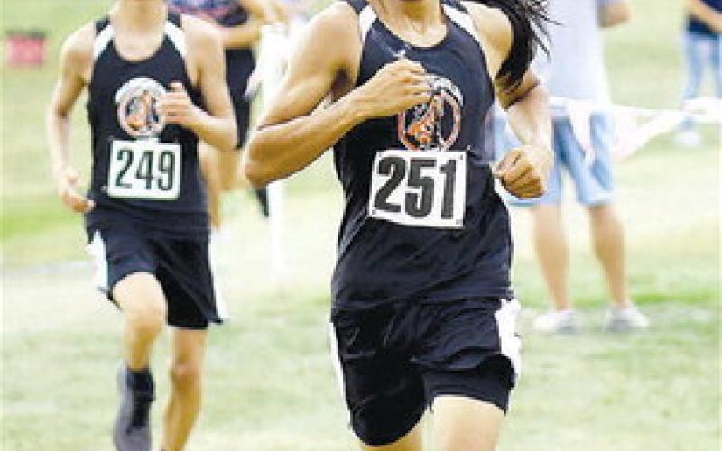 Jayden Taken Alive (251) and Wamni Kills Crow (249) led the McLaughlin Mustangs to fifth place overall at the Lakota Nation Invitational Cross Country Meet on Saturday, Oct. 1. Photo by 605 Sports