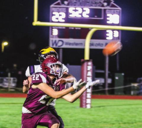 Senior Dixon Booth makes a catch against HSA in action earlier this season. Photos by Jon Flatland