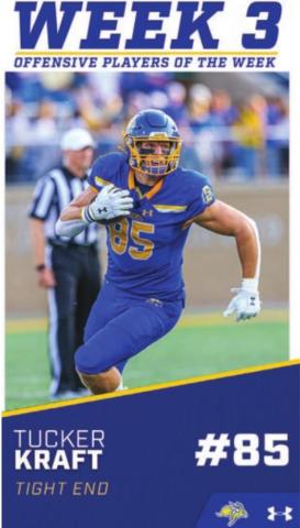 Kraft has 3 TD grabs this season as Jacks start 3-0