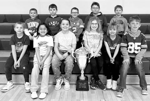 Attendance All Stars for December 2024 92.94% Sierra Kraft 2nd grade FRONT (L-R): Barret Hermes, Meisha Agard, Cassidy Winterberg, Rose Maher, Harper Biegler, Vern Long; BACK (L-R): Milo Linderman, Paxton Schweitzer, Lincoln Aberle, Westyn Pesicka, and Baylor Lee.
